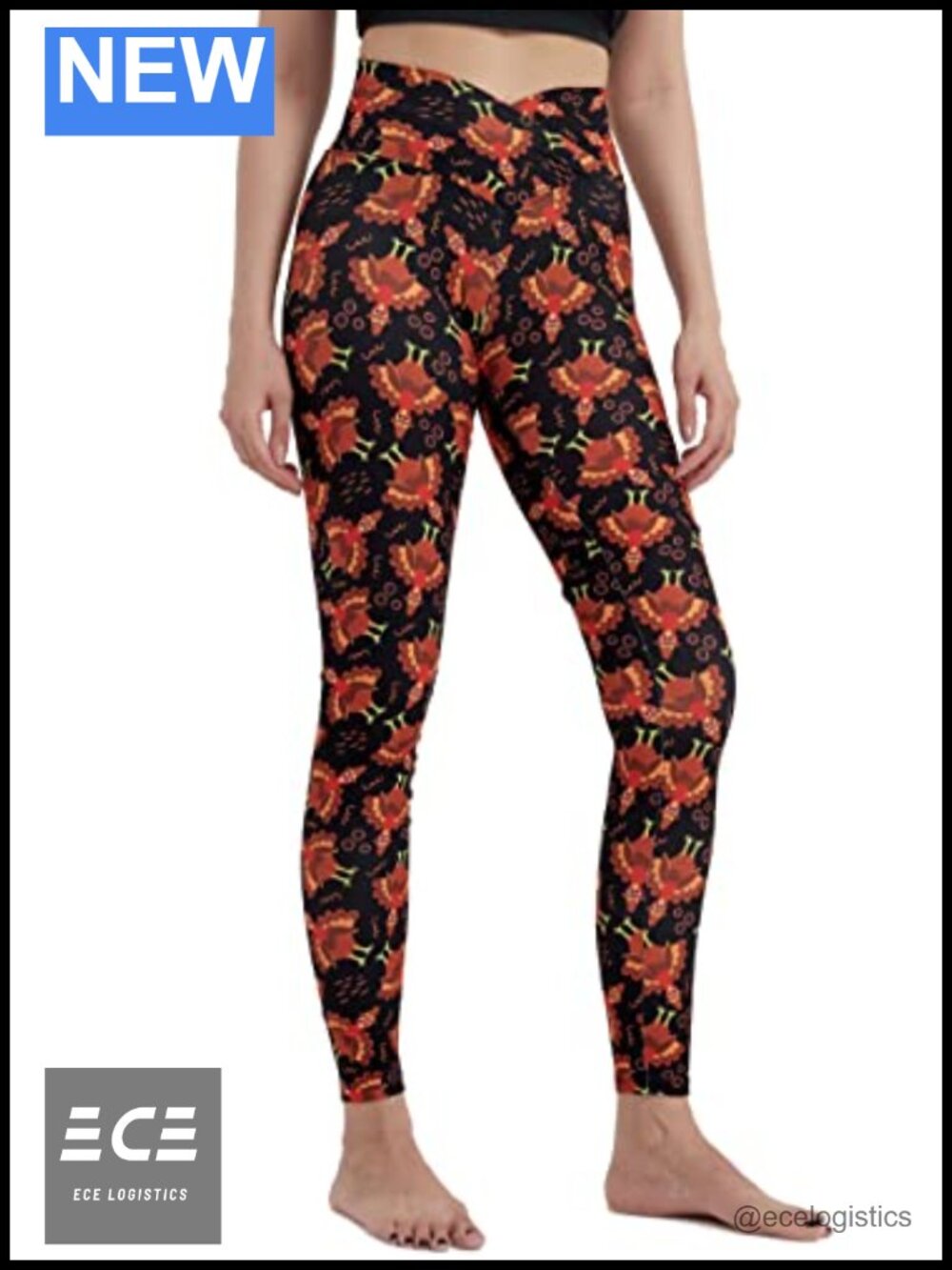 Women's Crossover High Waisted Leggings Buttery Soft Stretchy Holiday Party